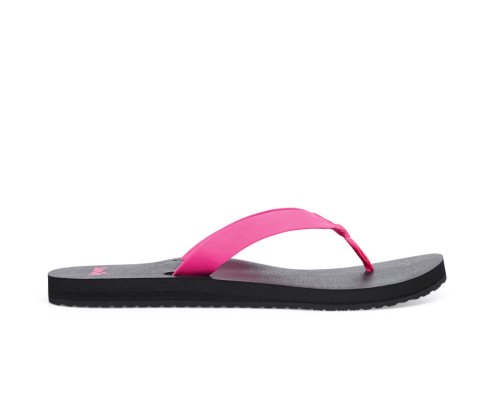 Sanuk Womens Ashland ST Vegan Pink Flip Flops | SBYFNZ952